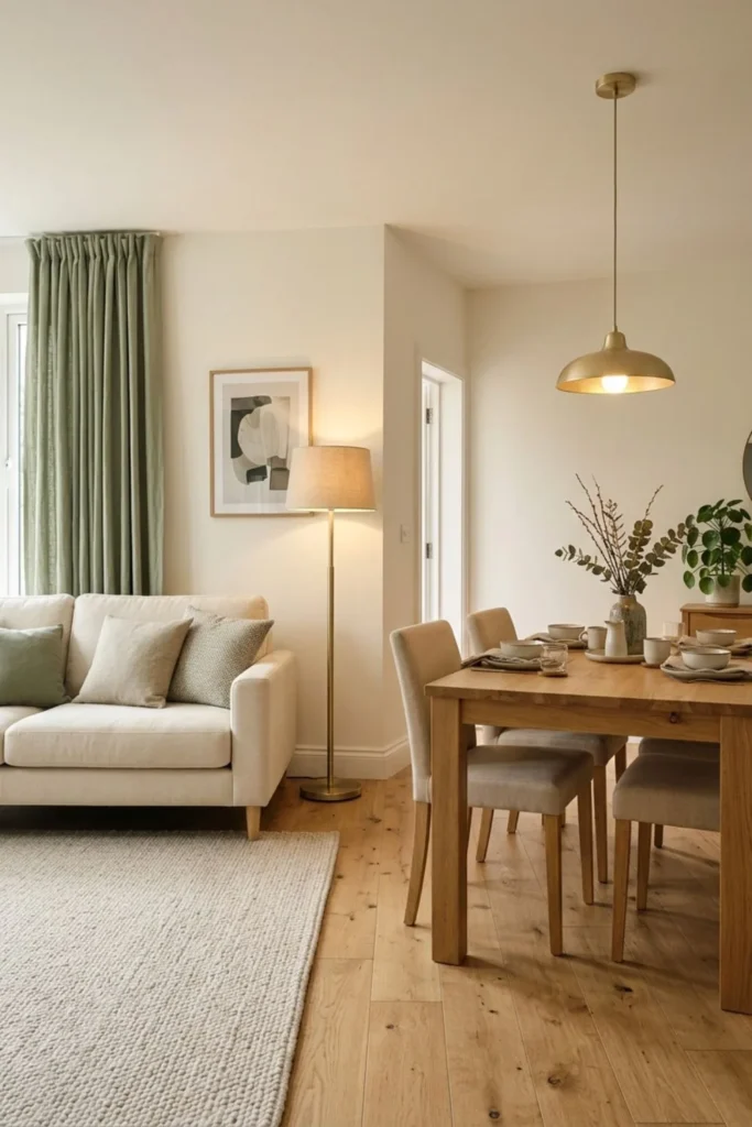 Sage Green Living and Dining Room Ideas