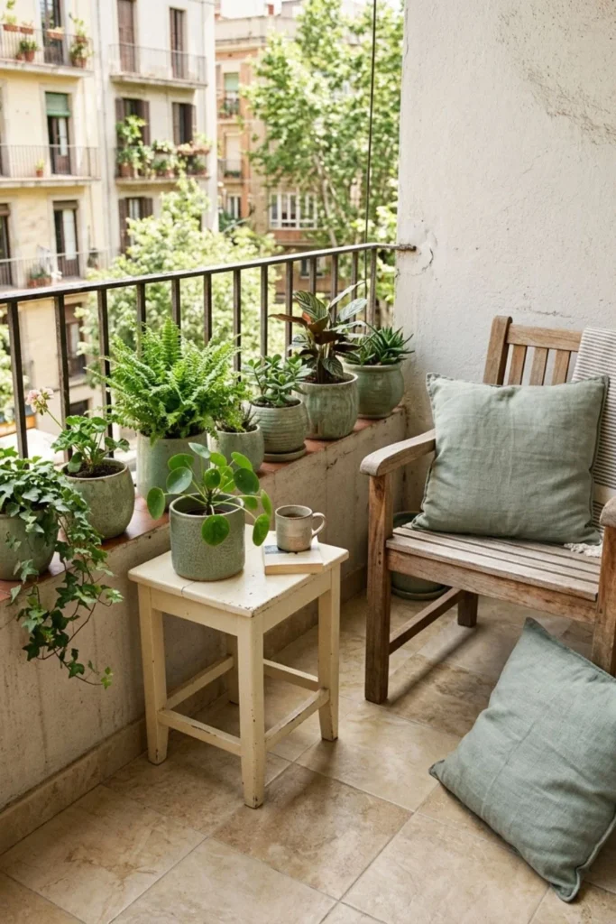 Small Balcony Makeover with Plants