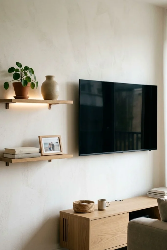 Luxury TV Wall Design with LED Lighting