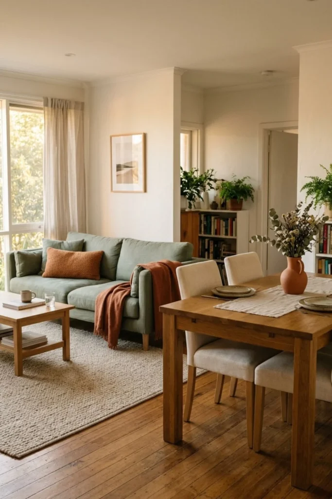 Sage Green Living and Dining Room Ideas