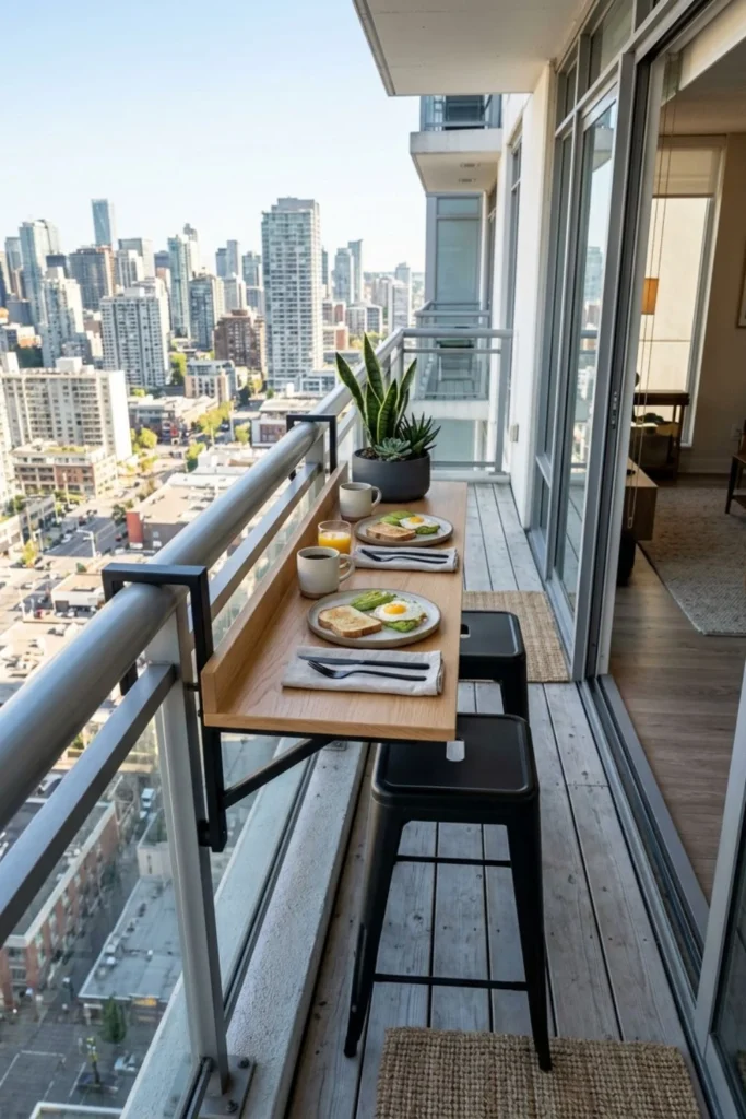 Add a Slim Balcony Bar Table