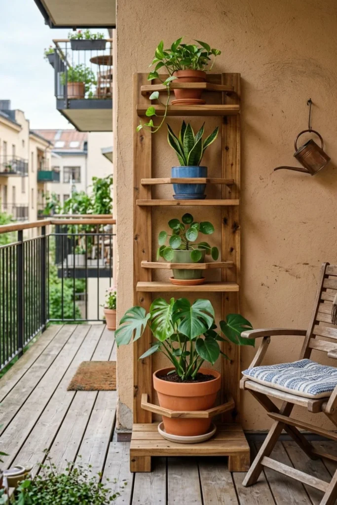 Small Balcony Makeover with Plants