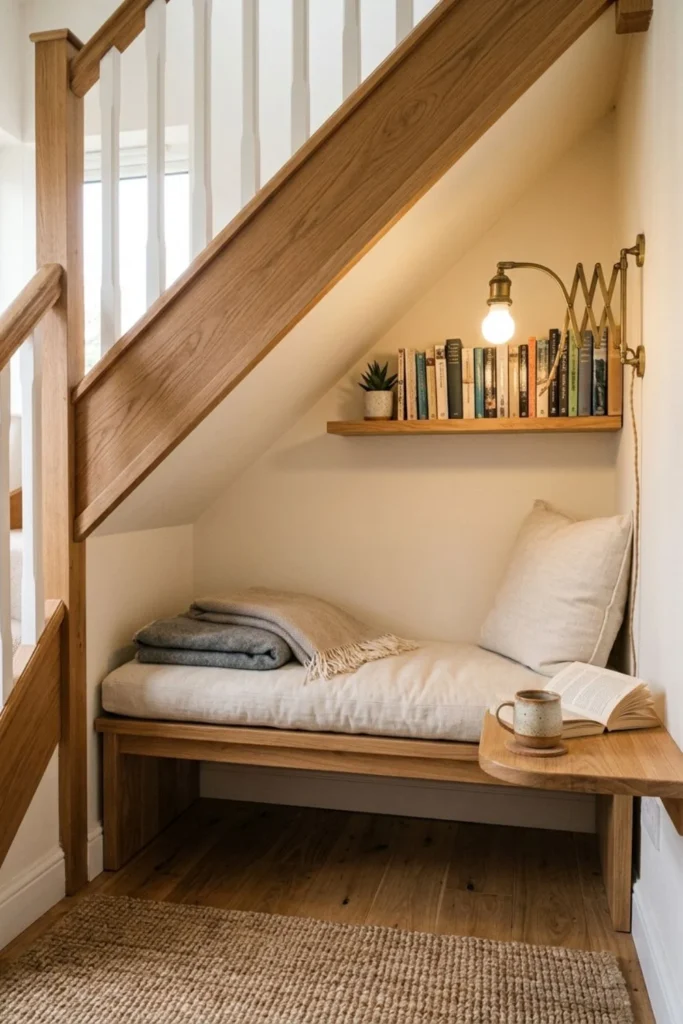 Cozy Under-Stairs Reading Nook Ideas