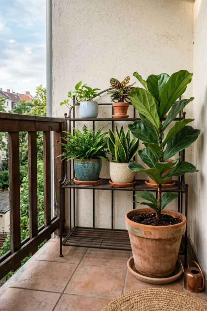 Small Balcony Makeover with Plants