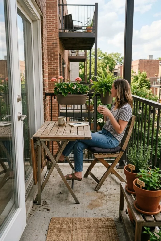 Small Balcony Makeover with Plants
