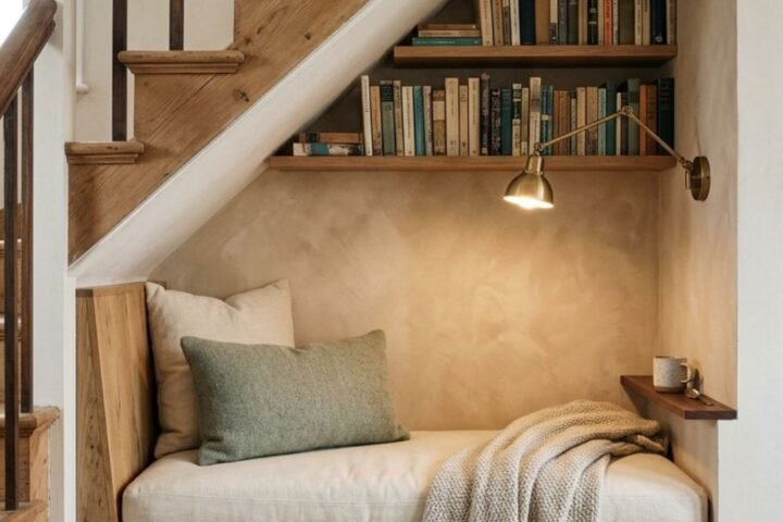 Cozy Under-Stairs Reading Nook Ideas