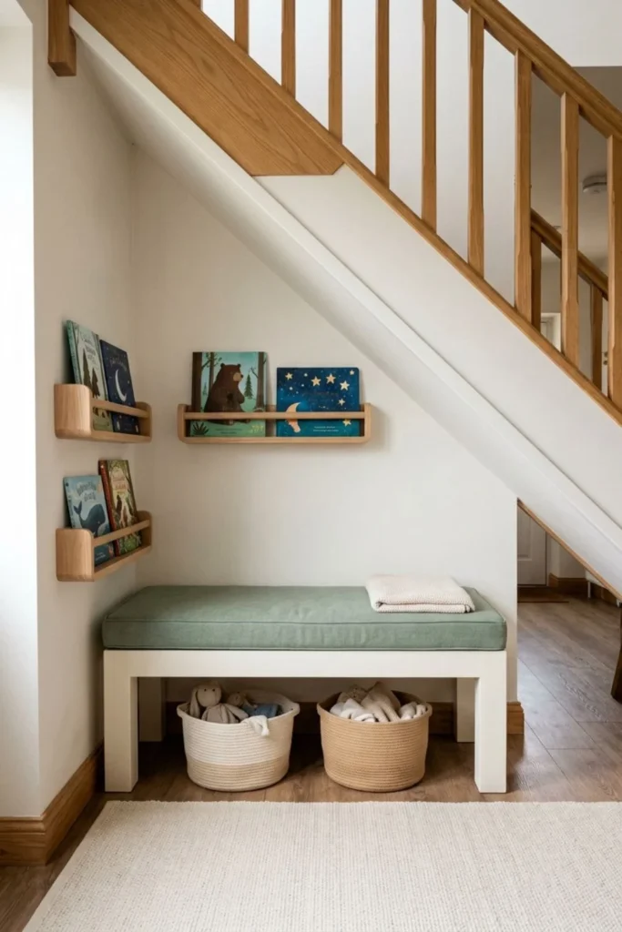 Cozy Under-Stairs Reading Nook Ideas