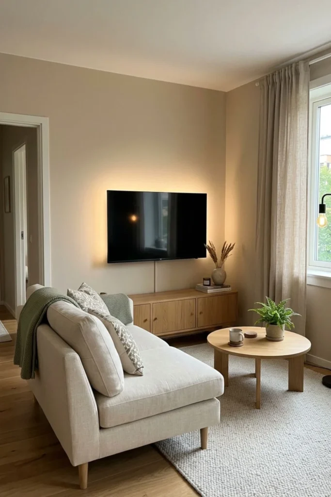 Luxury TV Wall Design with LED Lighting