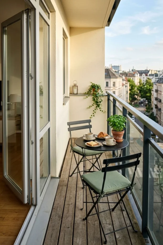 Small Apartment Balcony IdeasCreate a Tiny Breakfast Corner