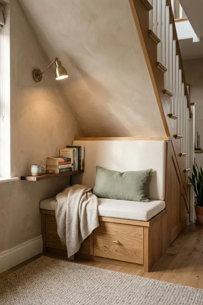Cozy Under-Stairs Reading Nook Ideas