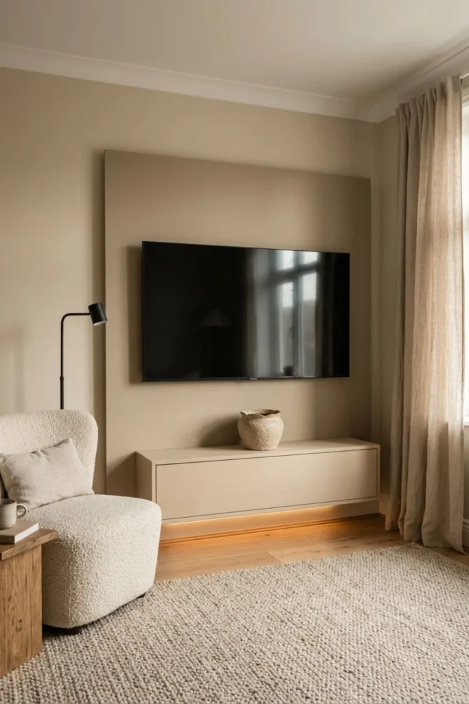 Luxury TV Wall Design with LED Lighting