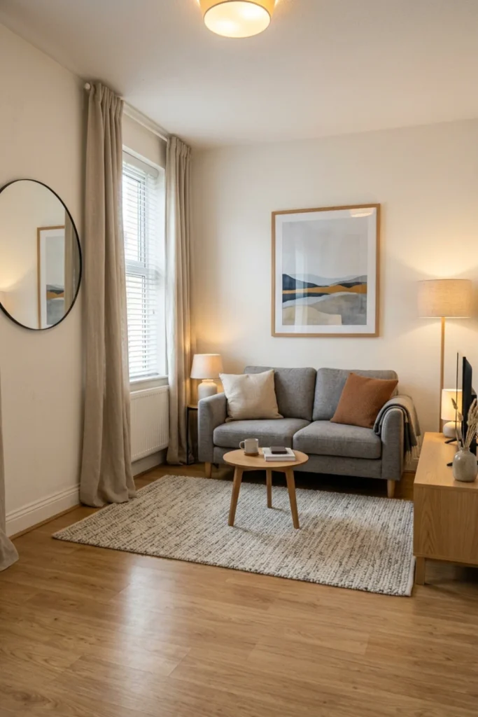Finished rental apartment that feels polished without permanent renovation