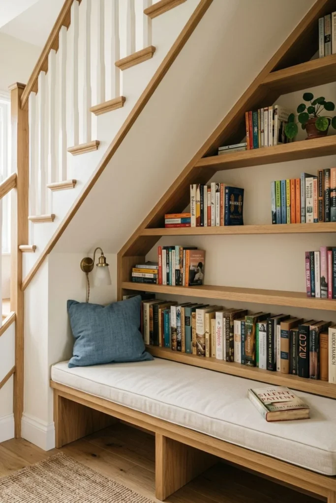 Cozy Under-Stairs Reading Nook Ideas