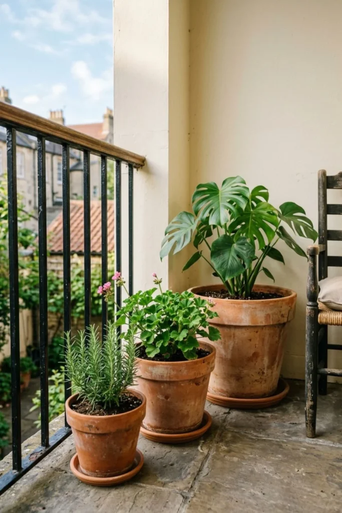 Small Balcony Makeover with Plants