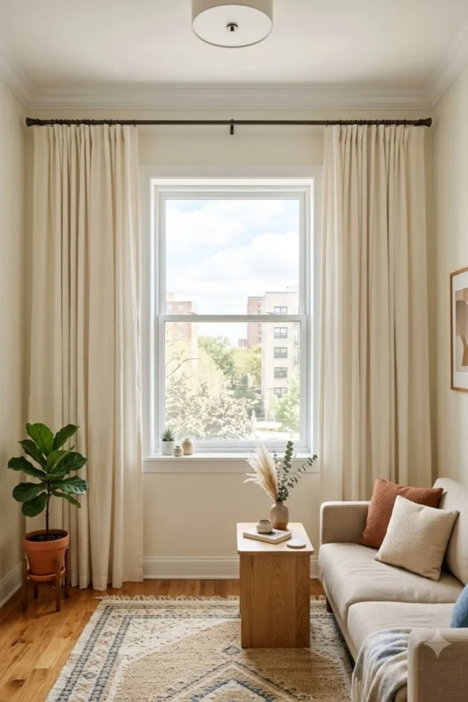 Hang Curtains High and Wide