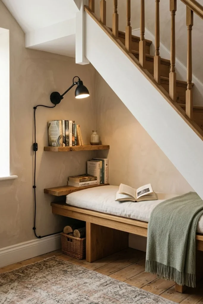 Cozy Under-Stairs Reading Nook Ideas