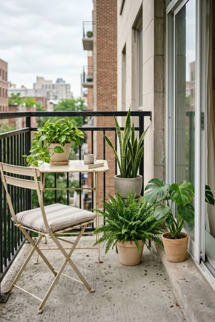 Small Balcony Makeover with Plants
