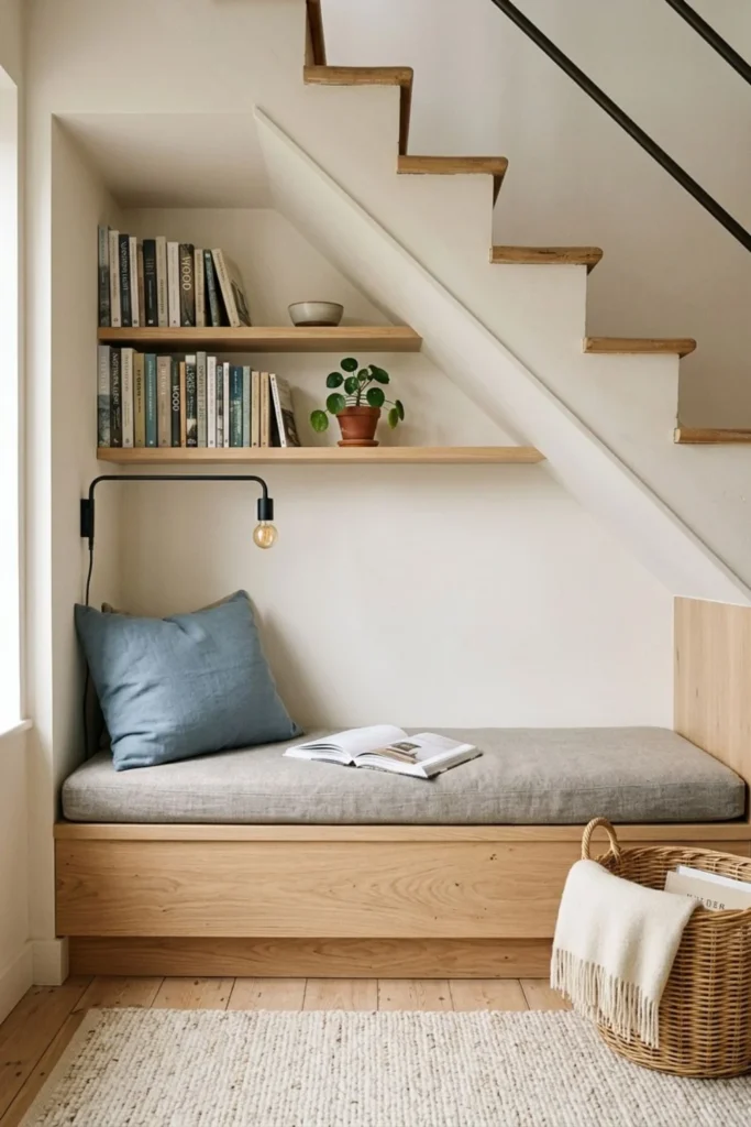 Cozy Under-Stairs Reading Nook Ideas