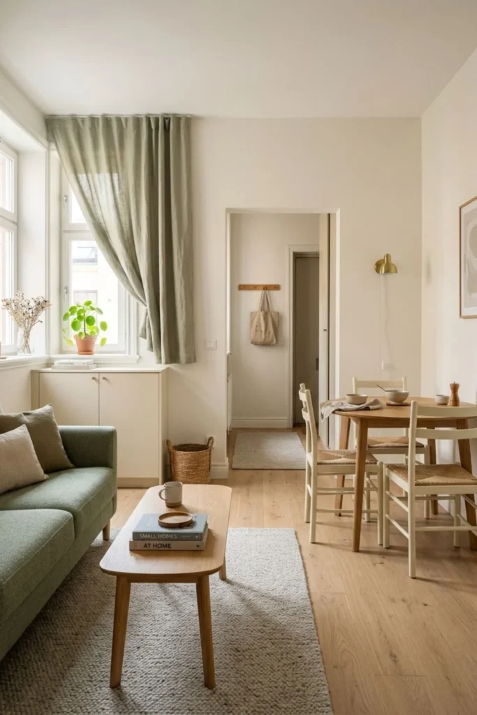 Sage Green Living and Dining Room Ideas