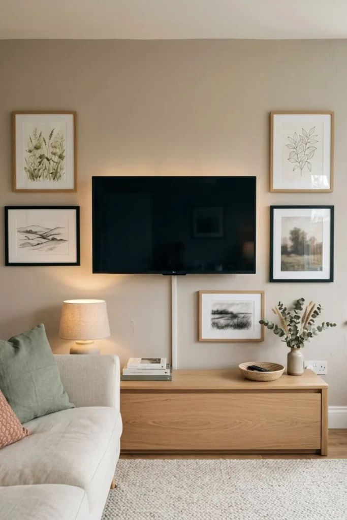 Luxury TV Wall Design with LED Lighting