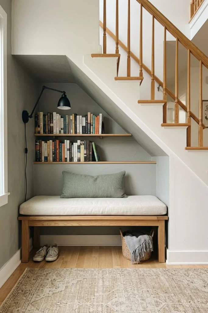 Cozy Under-Stairs Reading Nook Ideas