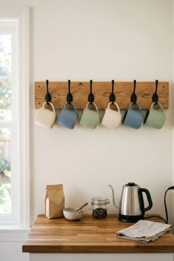 Reclaimed Wood Mug Rack