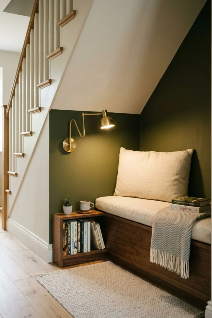 Cozy Under-Stairs Reading Nook Ideas