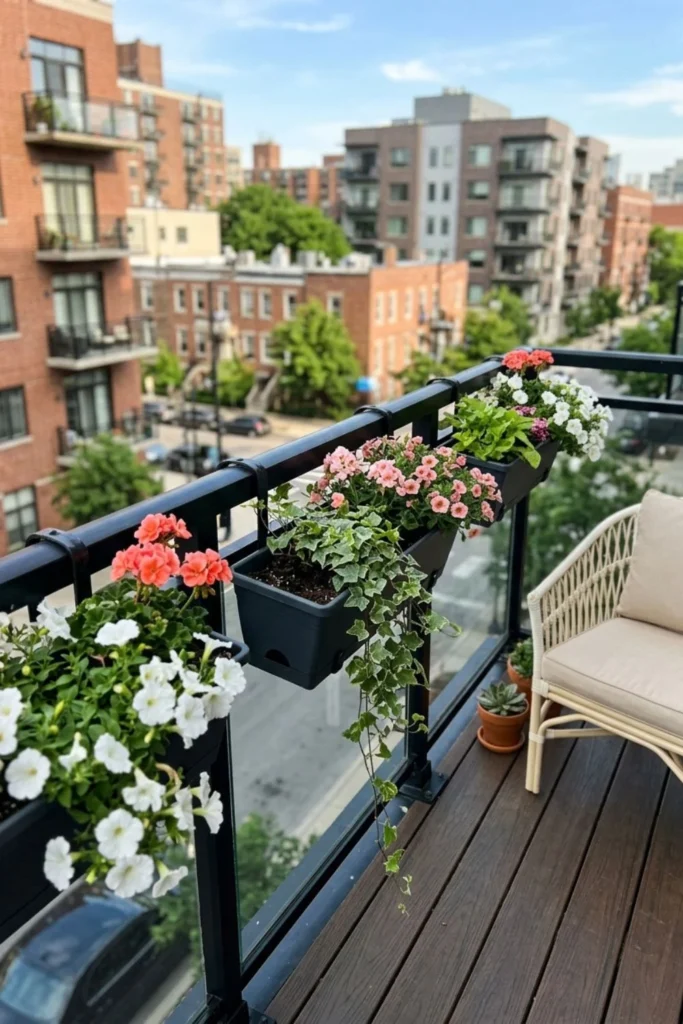 Use Railing Planters for Color