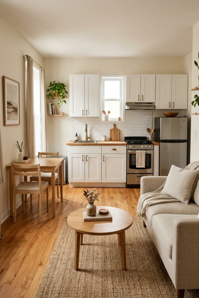 Small rental apartment with simple hardware upgrades