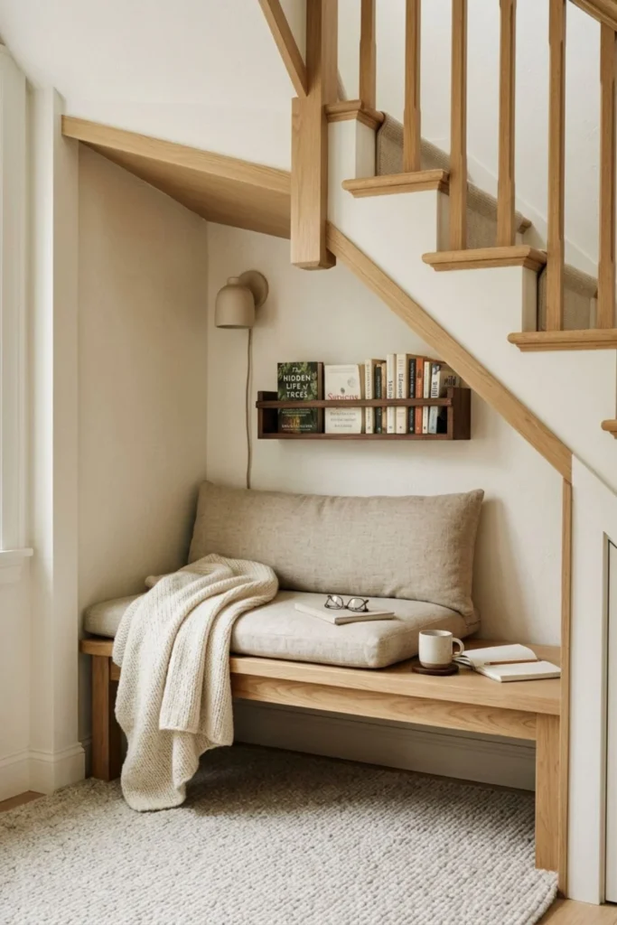 Cozy Under-Stairs Reading Nook Ideas