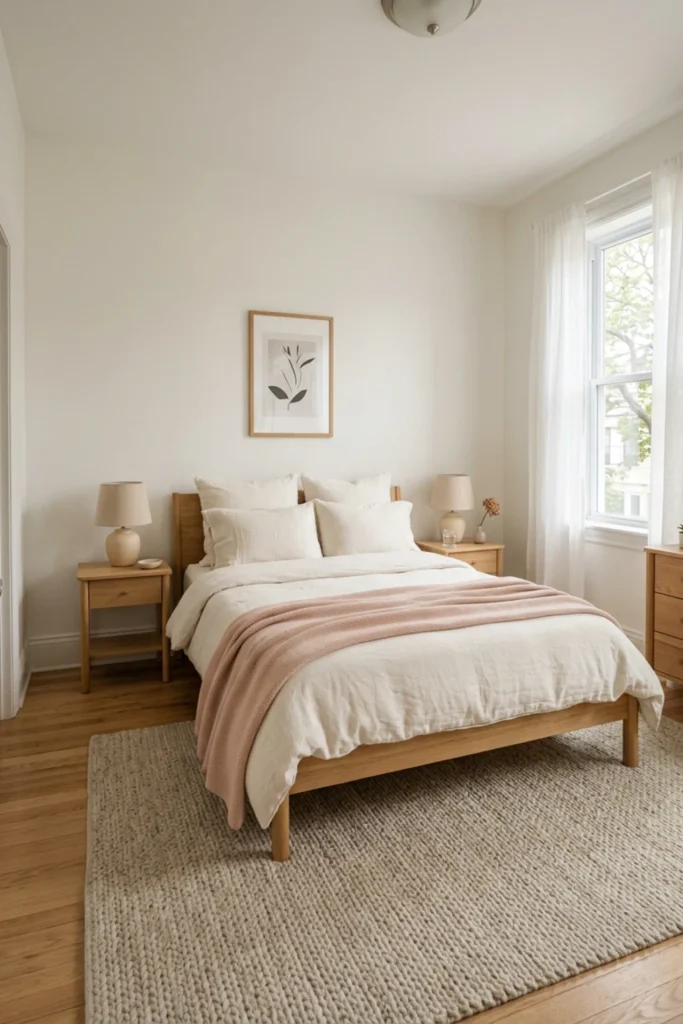 Romantic Minimalist Small Apartment Bedroom Ideas